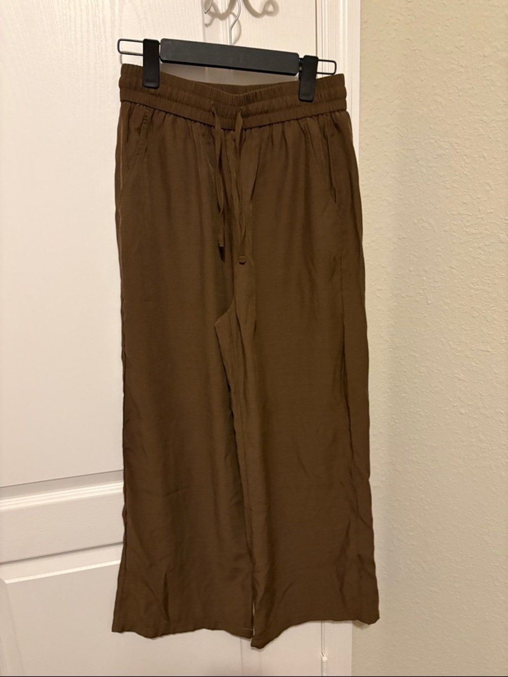 Halara High Waisted Drawstring Wide Leg Casual Linen-Blend Pants with Pockets